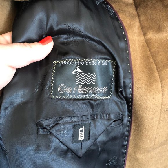 Pronto Moda Cashmere Overcoat Size 46L EUC - Picture 6 of 8